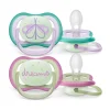 Avent 2 ciucci ultra air night time 0-6 mesi decorazione farfalla/dreams – philips