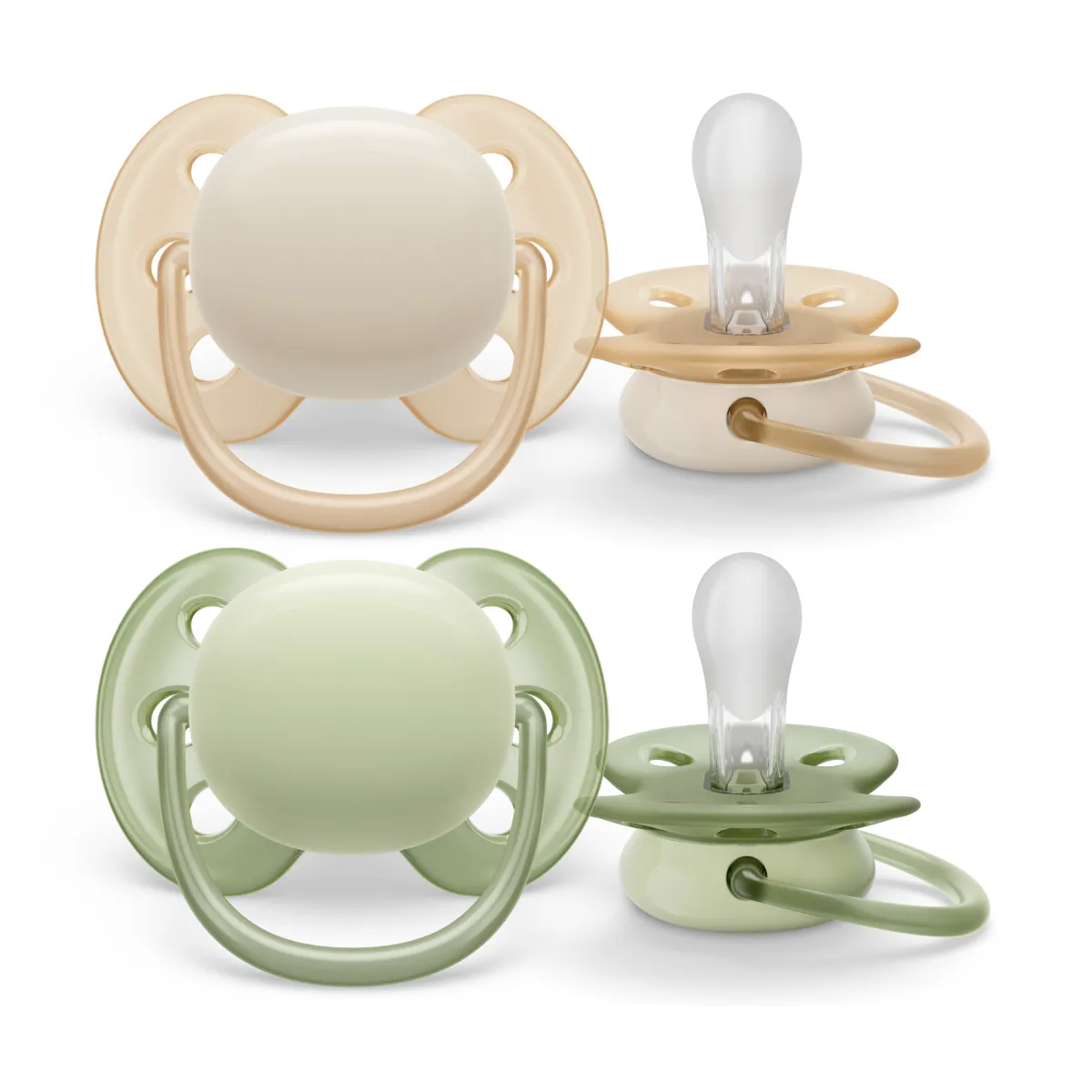 Avent 2 ciucci ultra soft 0-6 mesi colore arancione/verde – philips