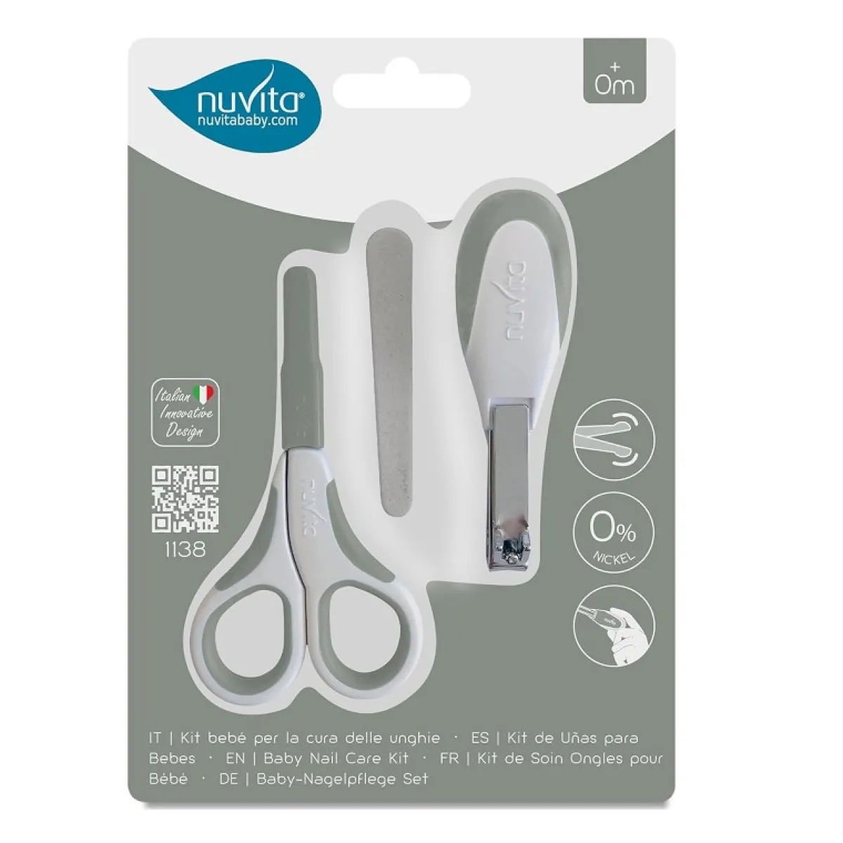 Bambino Nuvita Baby kit per la cura delle unghie – 1138 sage green