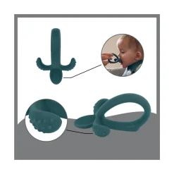 Babymoov set pappa 6-12 mesi 3 pezzi first’isy cane blu