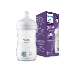 Avent Biberon natural con tettarella a risposta naturale decorazione koala da 260ml 1m+ | senza bpa – philips