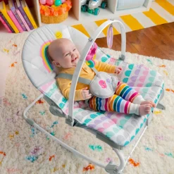 Bright Starts rosy rainbow infant to toddler rocker