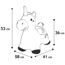 Baby Smile Cavalcabile gonfiabile unicorno – – 18m+