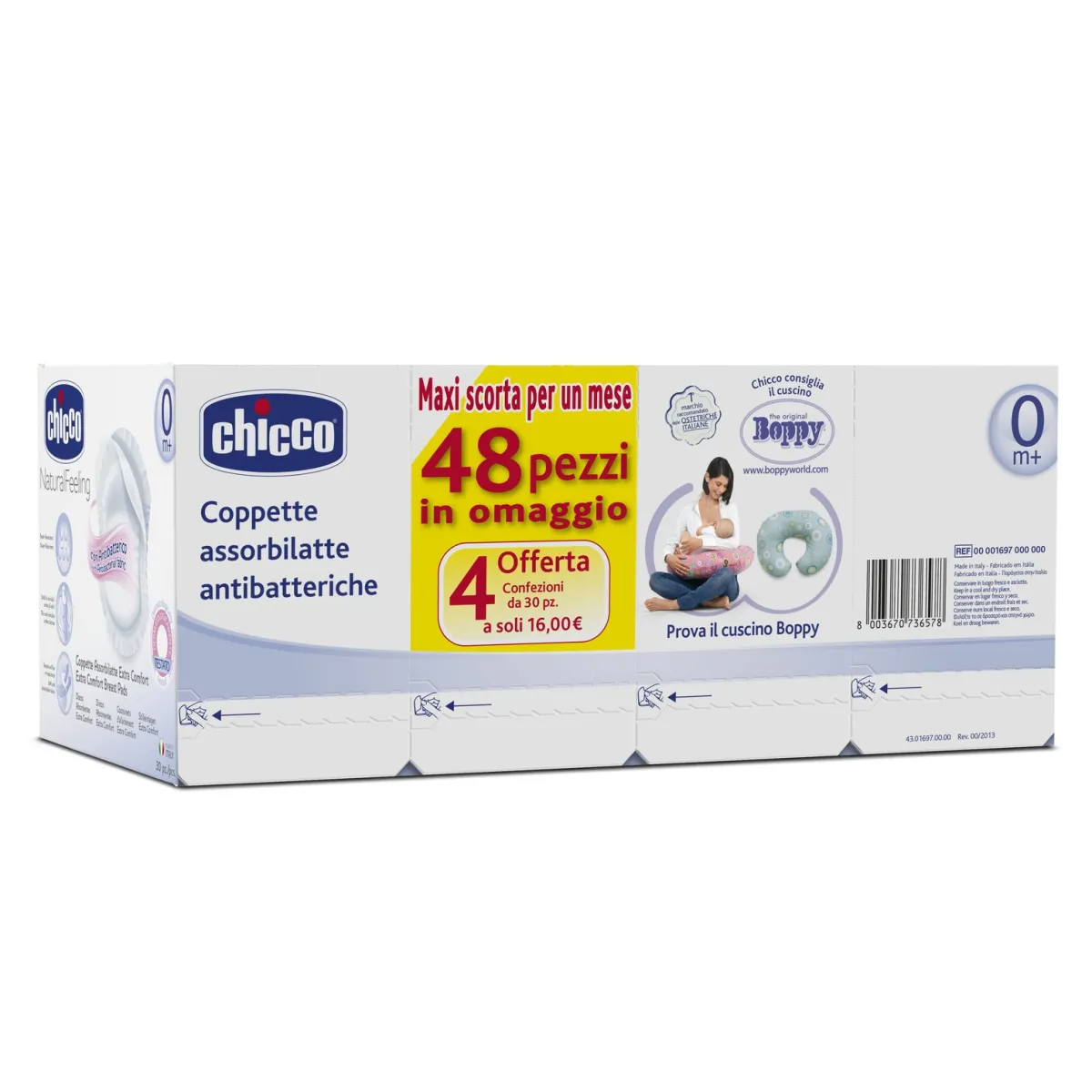 Chicco Dischetti assorbilatte quadri-pack – 120 pezzi –