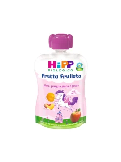 Hipp Frutta frullata mela pesca e prugna gialla (unicorno) 90 gr
