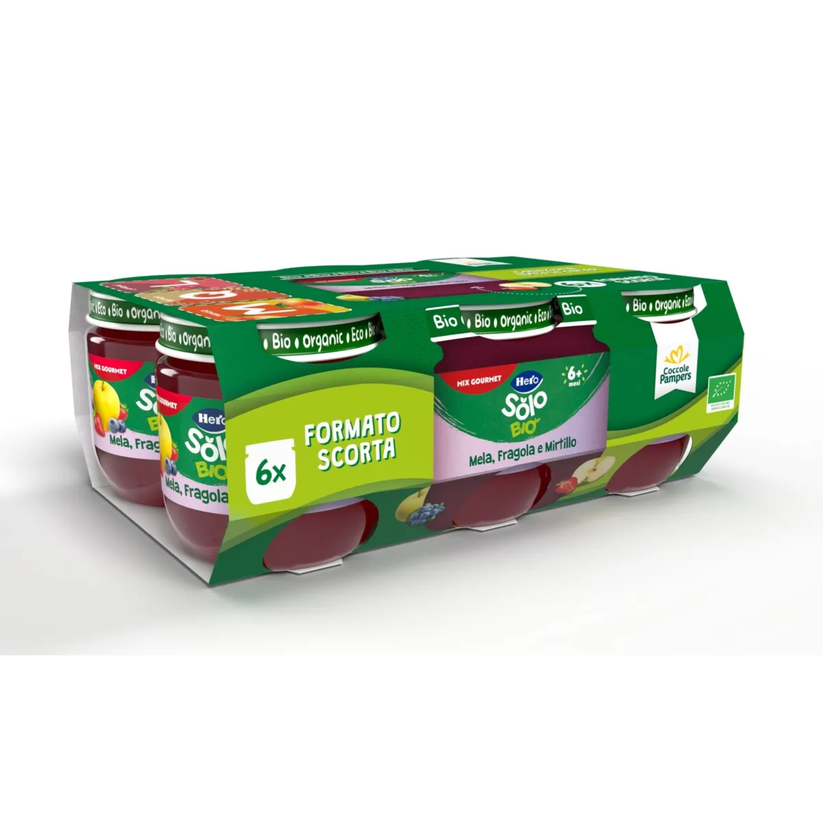 Hero – solo omo mela fragola mirtillo 6x120gr