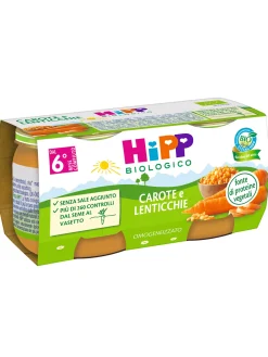 Hipp – omogeneizzato carote e lenticchie 2x80g