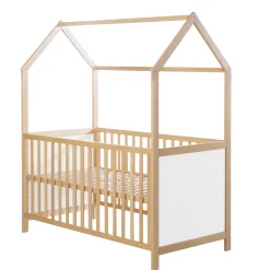 ROBA GMBH Lettino a casetta evolutivo 70×140 naturale bianco – roba