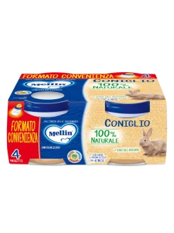 Mellin omogeneizzato coniglio 4×80 gr