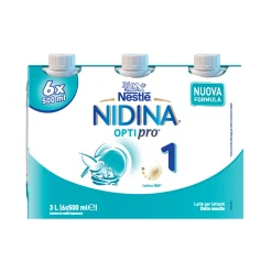 NESTLE' Nidina optipro 1 latte per lattanti liquido dalla nascita, 6 brick da 500ml (3l) – nestlé