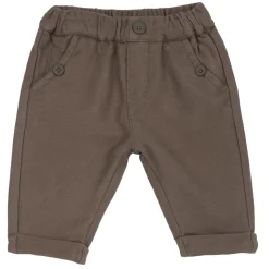 Chicco Pantaloni felpa marrone con bottoni –