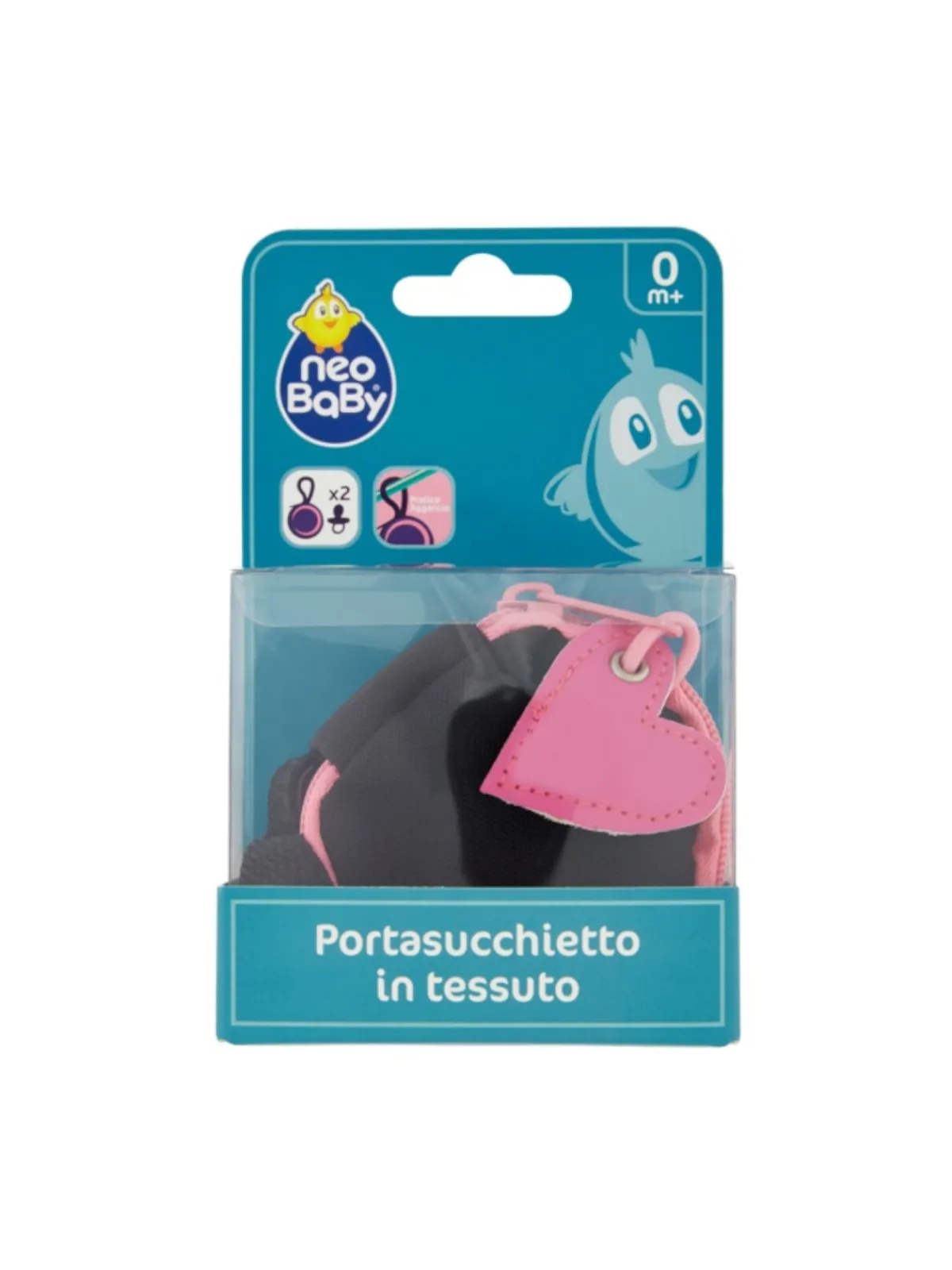 Neo Baby Portasucchietto in tessuto rosa