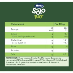 Hero Pouch bluey ban pera arancia biscotto 100g –