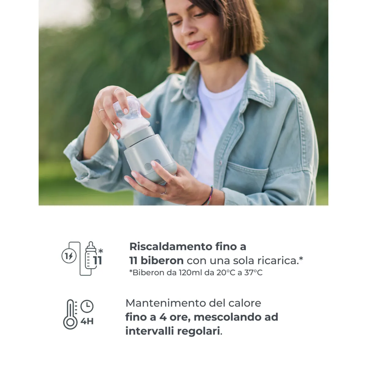 Nuvita Scaldabiberon portatile mix70 universale con funzione di mescolamento 1164 –