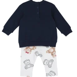 Chicco Set 2 pz felpa blu con orso+leggings orsi –