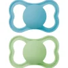 Mam Succhietti air 6+ caucciù bio-circolare conf. doppia verde/blu –