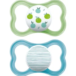 Mam Succhietti air 16+ caucciù bio-circolare conf. doppia verde/blu –