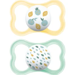 Mam Succhietti air 16+ caucciù bio-circolare conf. doppia verde/giallo –