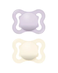 Mam Succhietti air 2-6m caucciù bio-circolare conf. doppia viola/panna –