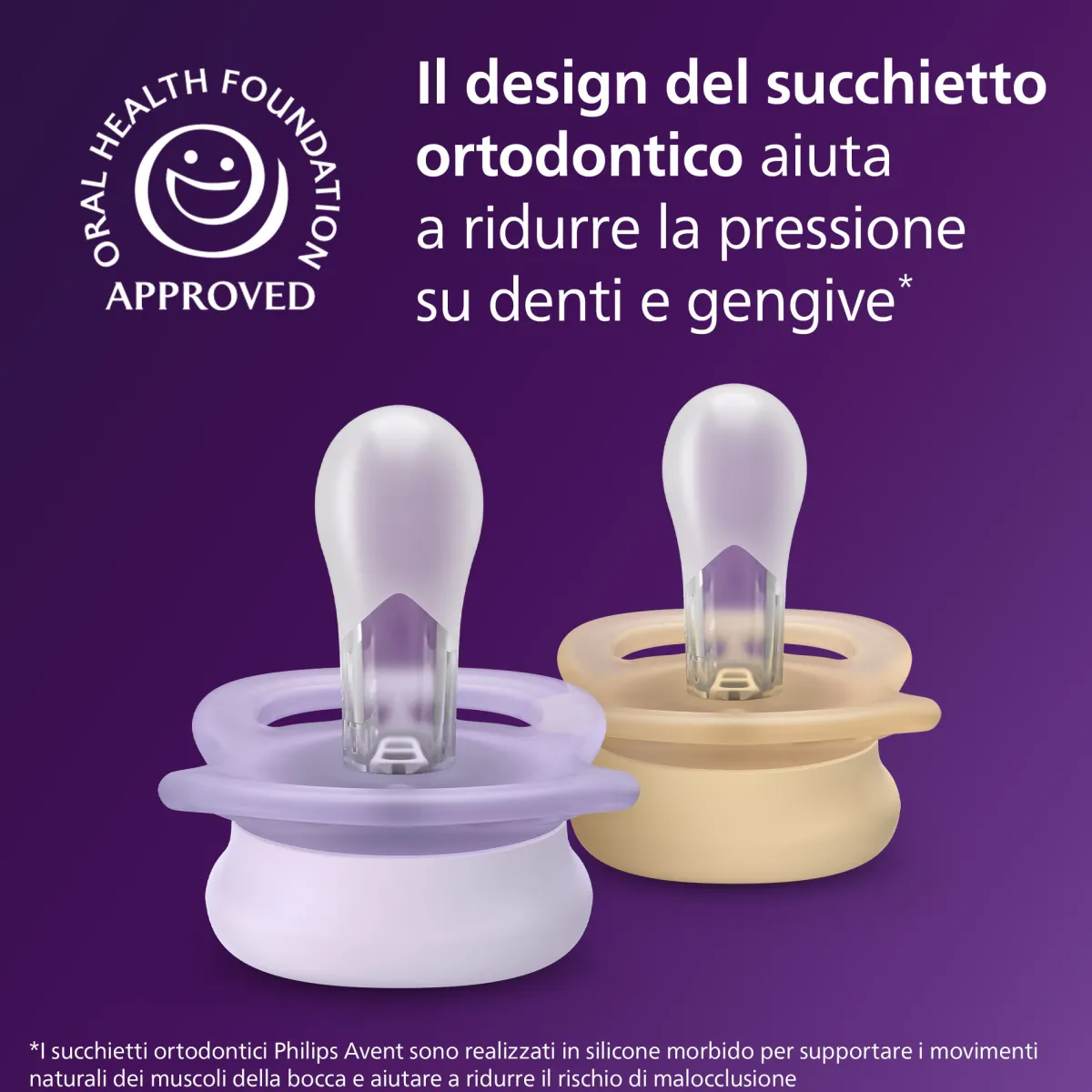 Avent Succhietti ultra start 0-2m day pastello giallo e viola, a base vegetale – set da 2 ciucci – philips