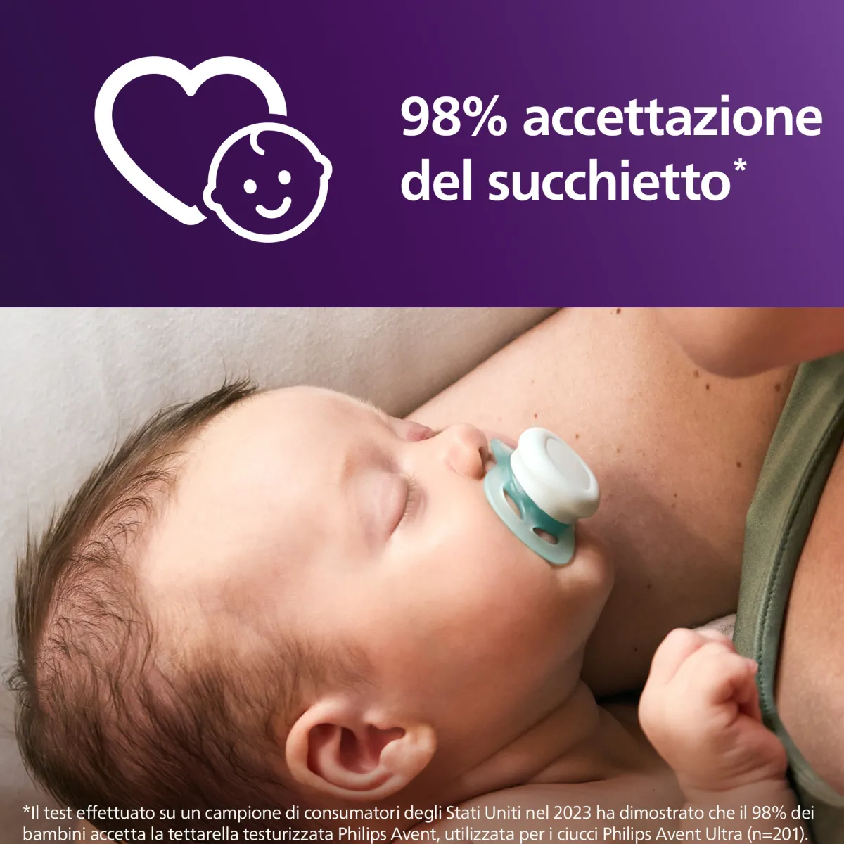 Avent Succhietti ultra start 0-2m day pastello verde e blu , a base vegetale – set da 2 ciucci – philips