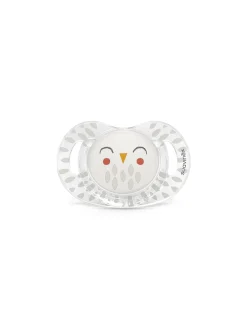 Suavinex Succhietto nuova collezione bonhomia con tettina sx pro 18 mesi. decoro piuma bianco
