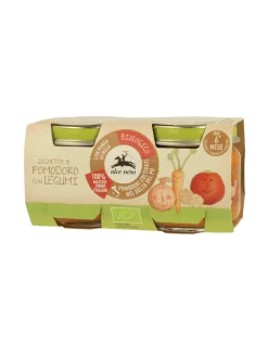Alce Nero Sugo di pomodoro con legumi baby food bio 80g*2