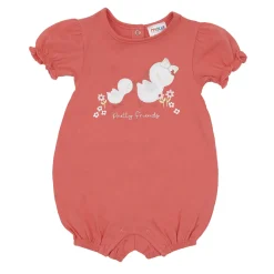 Mawi Tutina mezza manica pagliaccetto bimba corallo